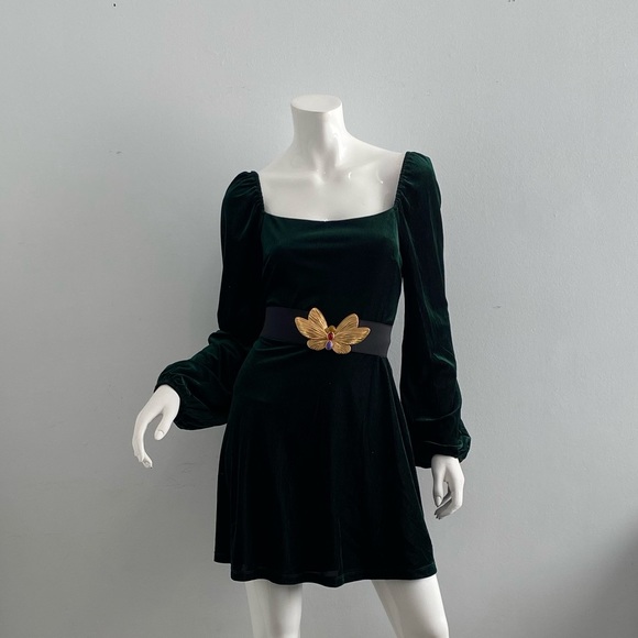 City Studio Emerald Green Midi Dress Size 11 (D) - Picture 4 of 6